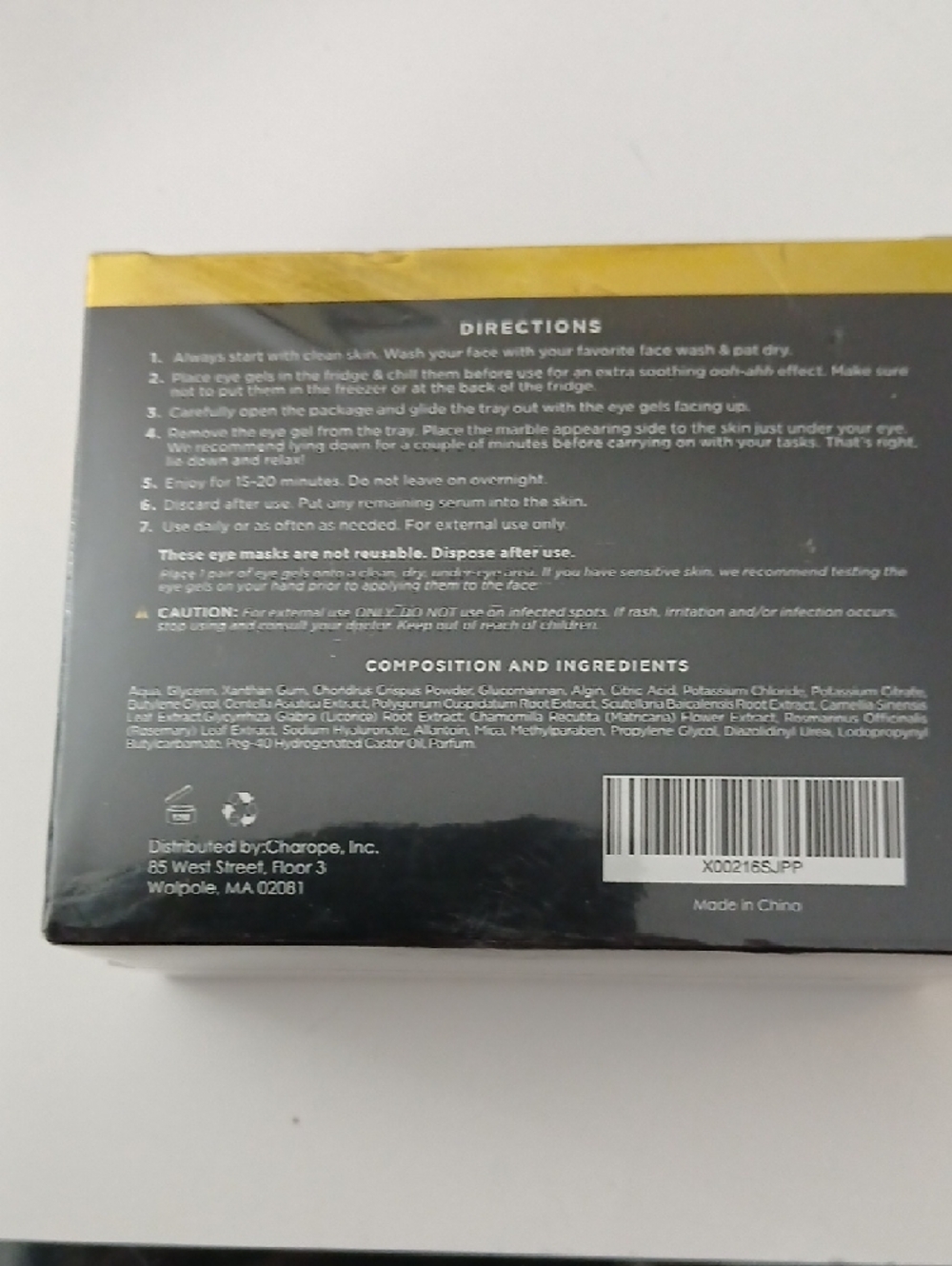 Golden-Glow Eye Mask for Puffy Eyes & Dark Circles - Gold - Picture 2 of 3